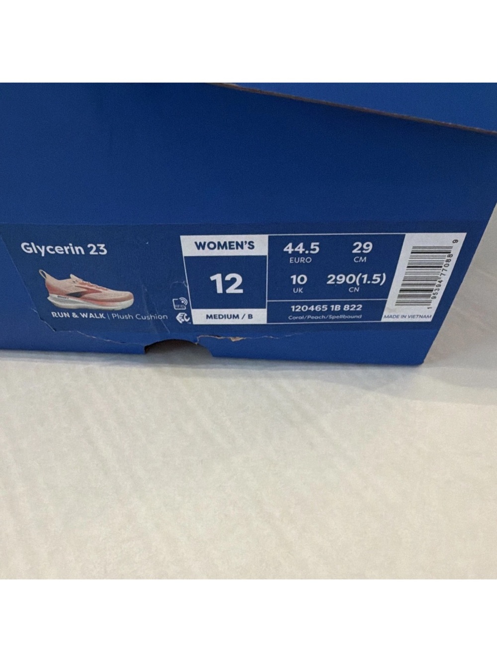 Brooks Glycerin 23 Women’s Low Top Lace-Up Mesh Running Sneaker CORAL W12/M10.5 - Picture 5 of 5